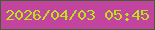 文字の大きさ：4、枠の色：435e35、背景の色：c3449f、文字の色：b8e51a 無料ブログパーツのブログ時計