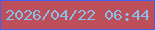 文字の大きさ：4、枠の色：4360ef、背景の色：bc4f59、文字の色：89bee9 無料ブログパーツのブログ時計