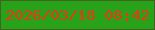 文字の大きさ：1、枠の色：436226、背景の色：28a218、文字の色：ea3912 無料ブログパーツのブログ時計