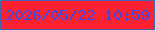 文字の大きさ：5、枠の色：4362b0、背景の色：fb2130、文字の色：4546df 無料ブログパーツのブログ時計