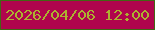 文字の大きさ：4、枠の色：436614、背景の色：b0054d、文字の色：acb230 無料ブログパーツのブログ時計