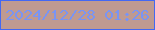 文字の大きさ：4、枠の色：4368f3、背景の色：bf9a91、文字の色：7a94f3 無料ブログパーツのブログ時計