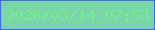 文字の大きさ：1、枠の色：4369fc、背景の色：79d6a8、文字の色：75ec8c 無料ブログパーツのブログ時計