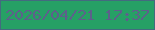 文字の大きさ：3、枠の色：436b7f、背景の色：26a065、文字の色：5d608b 無料ブログパーツのブログ時計
