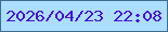 文字の大きさ：3、枠の色：436d8e、背景の色：acdeff、文字の色：4412d0 無料ブログパーツのブログ時計