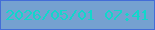 文字の大きさ：4、枠の色：436dd7、背景の色：75a1d0、文字の色：11d7cb 無料ブログパーツのブログ時計
