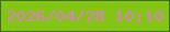 文字の大きさ：1、枠の色：436e02、背景の色：82c613、文字の色：e37ad1 無料ブログパーツのブログ時計