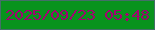 文字の大きさ：1、枠の色：436f68、背景の色：08931d、文字の色：a30371 無料ブログパーツのブログ時計