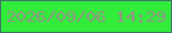 文字の大きさ：2、枠の色：436f6b、背景の色：31ec3b、文字の色：959486 無料ブログパーツのブログ時計