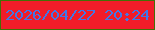文字の大きさ：5、枠の色：437006、背景の色：f11c29、文字の色：4276e7 無料ブログパーツのブログ時計