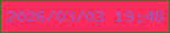 文字の大きさ：5、枠の色：437026、背景の色：fe2b5d、文字の色：9e55b9 無料ブログパーツのブログ時計