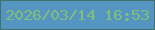 文字の大きさ：3、枠の色：43706b、背景の色：5495c2、文字の色：80be79 無料ブログパーツのブログ時計