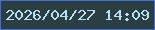 文字の大きさ：2、枠の色：4370d6、背景の色：2b3f40、文字の色：b4e2fc 無料ブログパーツのブログ時計