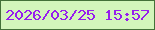 文字の大きさ：5、枠の色：437138、背景の色：d3f6bb、文字の色：961eee 無料ブログパーツのブログ時計