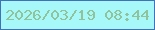 文字の大きさ：5、枠の色：4371b7、背景の色：a7f9f9、文字の色：90c29b 無料ブログパーツのブログ時計