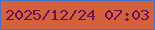 文字の大きさ：3、枠の色：4375c9、背景の色：d2613c、文字の色：6e0f56 無料ブログパーツのブログ時計