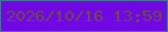 文字の大きさ：3、枠の色：437696、背景の色：6f08e3、文字の色：6f4655 無料ブログパーツのブログ時計