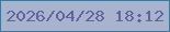 文字の大きさ：3、枠の色：437798、背景の色：a8b3cf、文字の色：5f659b 無料ブログパーツのブログ時計