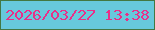 文字の大きさ：5、枠の色：437842、背景の色：67c9dc、文字の色：e92f88 無料ブログパーツのブログ時計