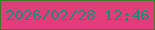 文字の大きさ：1、枠の色：43792a、背景の色：e03d79、文字の色：278779 無料ブログパーツのブログ時計