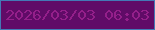 文字の大きさ：3、枠の色：4379b5、背景の色：600b67、文字の色：941f8a 無料ブログパーツのブログ時計