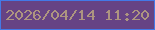 文字の大きさ：1、枠の色：4379e7、背景の色：664384、文字の色：ad9580 無料ブログパーツのブログ時計