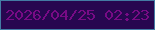文字の大きさ：5、枠の色：437ba4、背景の色：270750、文字の色：780b85 無料ブログパーツのブログ時計