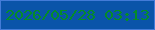 文字の大きさ：4、枠の色：437bd8、背景の色：0a54a9、文字の色：058c29 無料ブログパーツのブログ時計