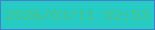 文字の大きさ：3、枠の色：437fcb、背景の色：26ccc4、文字の色：48c388 無料ブログパーツのブログ時計