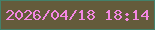 文字の大きさ：5、枠の色：43816a、背景の色：645b3b、文字の色：f487e3 無料ブログパーツのブログ時計