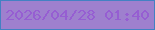文字の大きさ：2、枠の色：4381c3、背景の色：9e80ce、文字の色：965ed2 無料ブログパーツのブログ時計