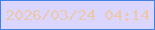 文字の大きさ：5、枠の色：4381e2、背景の色：dad6ff、文字の色：edc7a6 無料ブログパーツのブログ時計