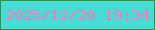 文字の大きさ：1、枠の色：438a3f、背景の色：47ddd7、文字の色：ff78bb 無料ブログパーツのブログ時計
