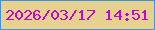 文字の大きさ：2、枠の色：4391d9、背景の色：e6d18e、文字の色：c605d2 無料ブログパーツのブログ時計