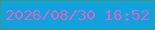 文字の大きさ：2、枠の色：439382、背景の色：0fa3de、文字の色：d467c6 無料ブログパーツのブログ時計