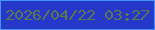 文字の大きさ：2、枠の色：4393f4、背景の色：2538c9、文字の色：5c784a 無料ブログパーツのブログ時計