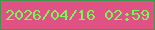 文字の大きさ：2、枠の色：43944f、背景の色：e05283、文字の色：7cf55d 無料ブログパーツのブログ時計