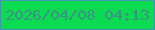 文字の大きさ：3、枠の色：4395b5、背景の色：0bdb50、文字の色：3d9285 無料ブログパーツのブログ時計