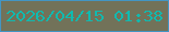文字の大きさ：1、枠の色：4395c3、背景の色：727259、文字の色：10bab0 無料ブログパーツのブログ時計