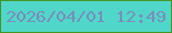 文字の大きさ：4、枠の色：439624、背景の色：51d7c9、文字の色：778fbb 無料ブログパーツのブログ時計