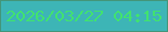 文字の大きさ：4、枠の色：439679、背景の色：3db5b6、文字の色：41e171 無料ブログパーツのブログ時計