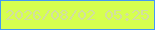 文字の大きさ：1、枠の色：4399f5、背景の色：d6ff4f、文字の色：d2dfa0 無料ブログパーツのブログ時計