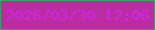 文字の大きさ：4、枠の色：439a6e、背景の色：ba2ca0、文字の色：d026eb 無料ブログパーツのブログ時計