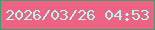 文字の大きさ：2、枠の色：439c6f、背景の色：ee6383、文字の色：b2fbf1 無料ブログパーツのブログ時計