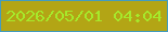 文字の大きさ：3、枠の色：439cbe、背景の色：b3a515、文字の色：a6e92b 無料ブログパーツのブログ時計