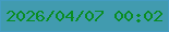 文字の大きさ：5、枠の色：439cc3、背景の色：419baf、文字の色：098d22 無料ブログパーツのブログ時計