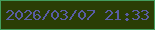 文字の大きさ：1、枠の色：439d5c、背景の色：2a3d04、文字の色：585ca5 無料ブログパーツのブログ時計