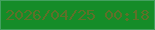 文字の大きさ：3、枠の色：43a05f、背景の色：158c28、文字の色：5e7029 無料ブログパーツのブログ時計