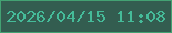 文字の大きさ：5、枠の色：43a273、背景の色：335d50、文字の色：45bb99 無料ブログパーツのブログ時計
