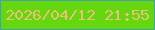 文字の大きさ：3、枠の色：43a3a9、背景の色：64d70f、文字の色：e9c279 無料ブログパーツのブログ時計